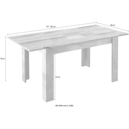 NERILA Extendable Dining Table – Maple