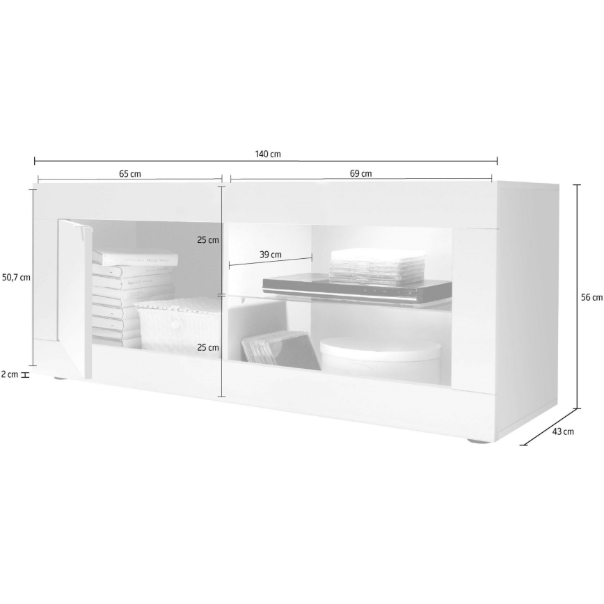 NERILA TV Stand, White