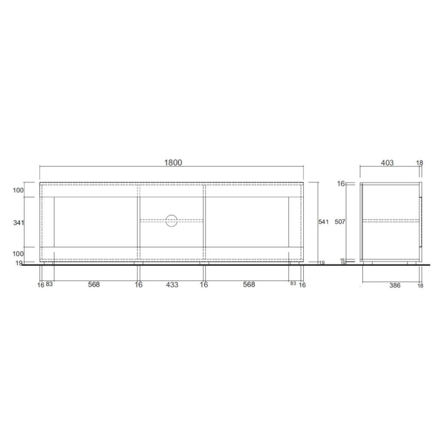 NERILA TV Stand White