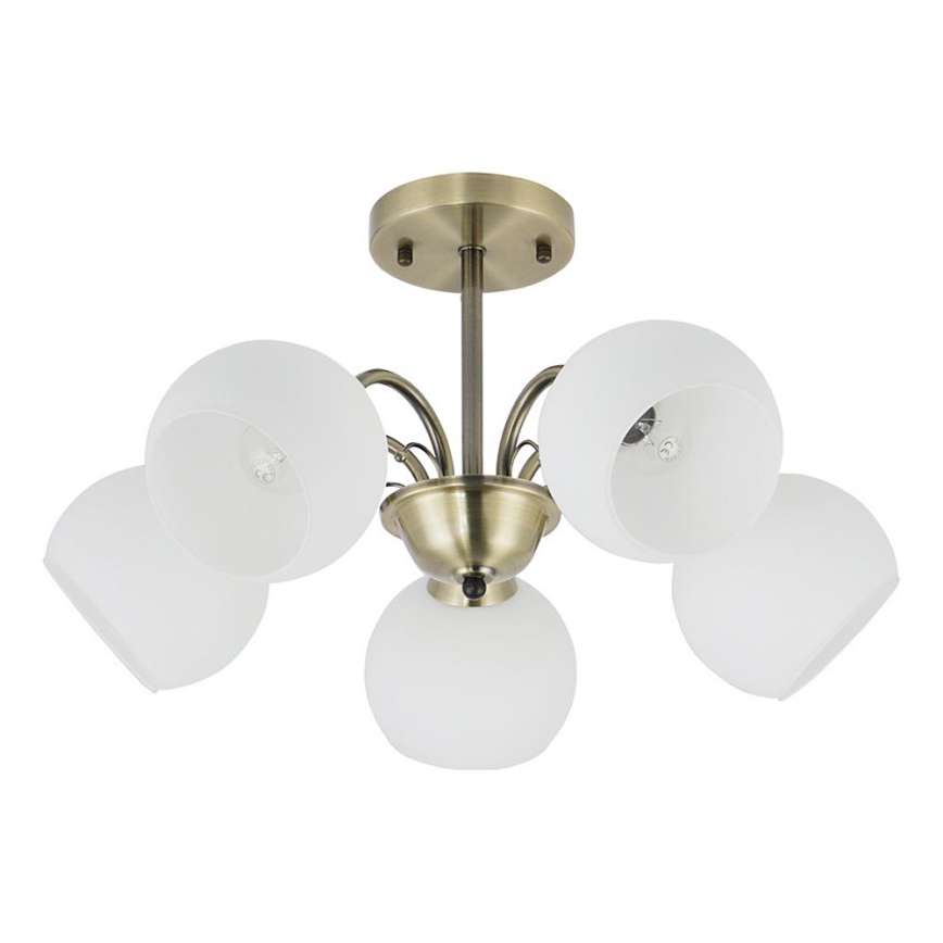 NESTOR 5xE27/40W/230V pendant light brass