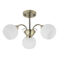 NESTOR rod-mounted chandelier 3x E27/40W/230V, brass