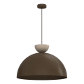 NEVIS cable-hung pendant, 1x E27/15W/230V, Ø 50 cm, brown