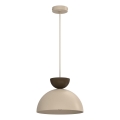 NEVIS cable pendant light 1x E27/15W/230V, Ø 29 cm, beige