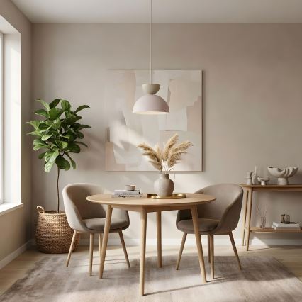 NEVIS Cable Pendant Light 1x E27/15W/230V, Ø 29 cm, Cream