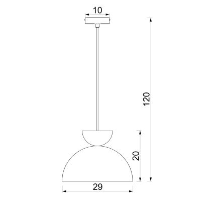 NEVIS Cable Pendant Light 1x E27/15W/230V, Ø 29 cm, Cream