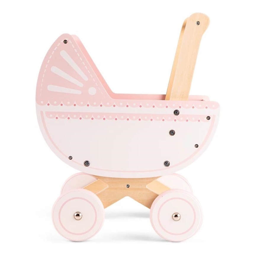 New Classic Toys - Wooden doll stroller pink