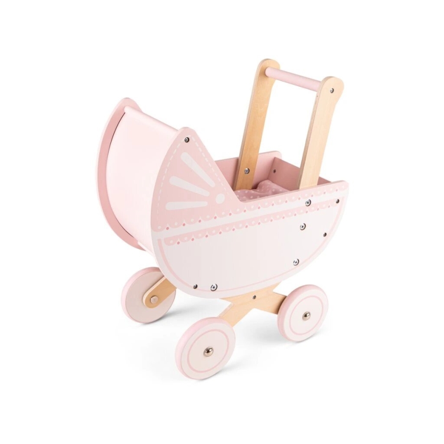 New Classic Toys - Wooden doll stroller pink