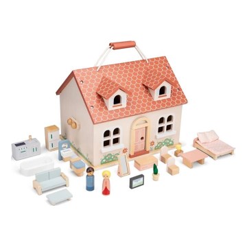 New Classic Toys - Wooden dollhouse red