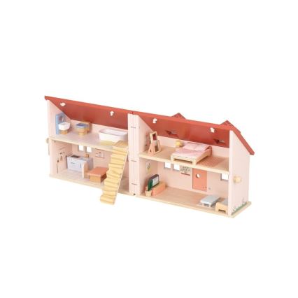 New Classic Toys - Wooden dollhouse red