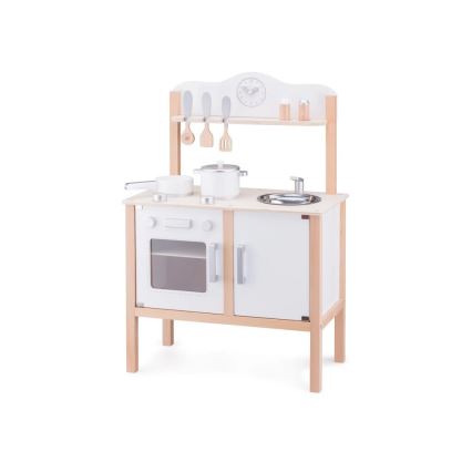 New Classic Toys - Wooden kitchen with accessories white/beige