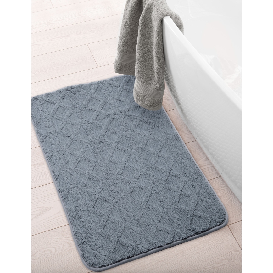 NEW STYLE 3D Bath Mat 60x90 cm Gray