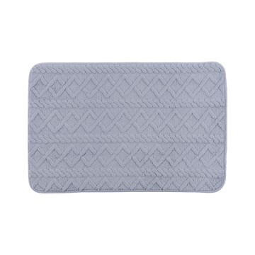 NEW STYLE 3D Bath Mat 60x90 cm Light Gray