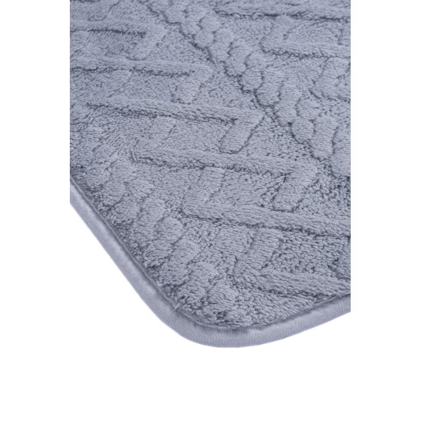 NEW STYLE 3D Bath Mat 60x90 cm Light Gray