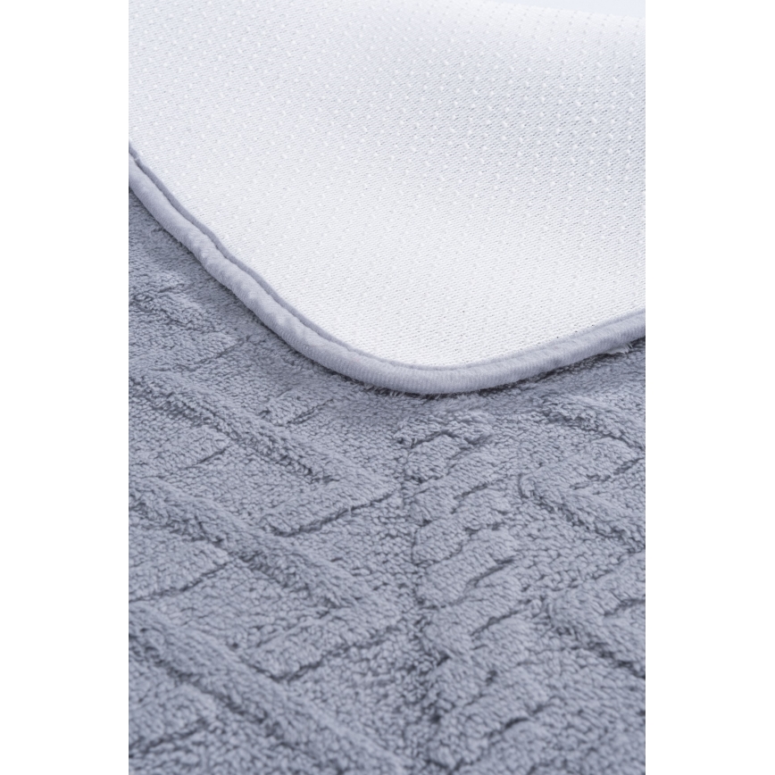 NEW STYLE 3D Bath Mat 60x90 cm Light Gray