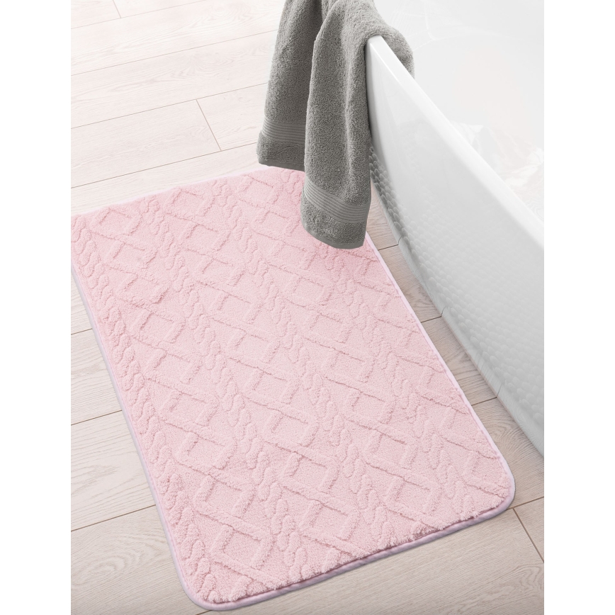 NEW STYLE 3D Bathroom Mat 60 x 90 cm, Pink