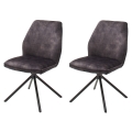 NEXORO Dining Chairs – Set of 2, Anthracite