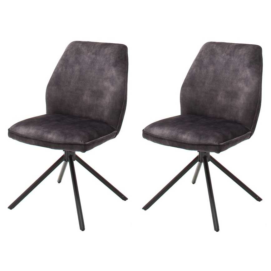 NEXORO Dining Chairs – Set of 2, Anthracite
