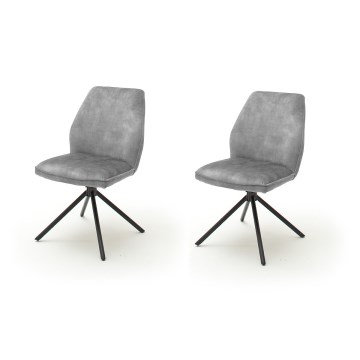 NEXORO Dining Chairs, Set of 2, Grey
