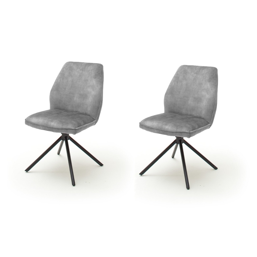 NEXORO Dining Chairs, Set of 2, Grey
