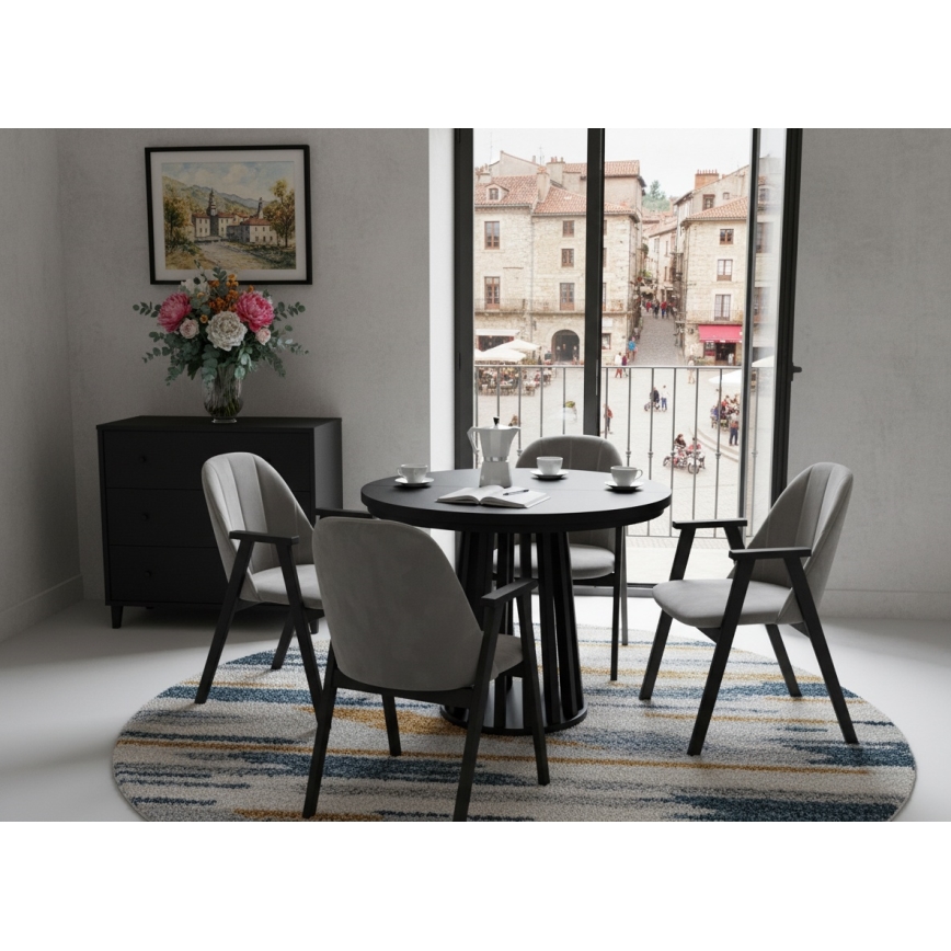 NEXUS Extendable Dining Table 100/140 x 77 cm, Black