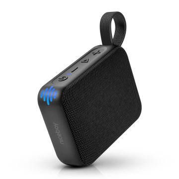 Niceboy Atom 4 - LED Wireless speaker with a microphone 6W/1000 mAh IP67 black