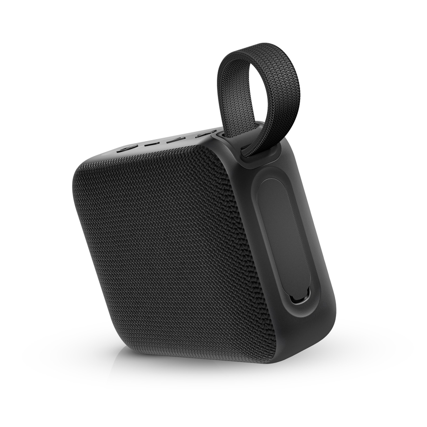Niceboy Atom 4 - LED Wireless speaker with a microphone 6W/1000 mAh IP67 black