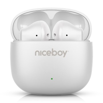 Niceboy Beans 4 POP - Wireless earphones 200 mAh + 2x 30 mAh IPX4 white