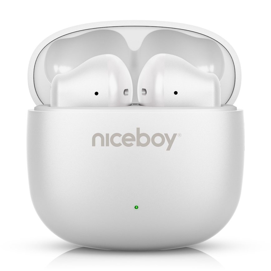 Niceboy Beans 4 POP - Wireless earphones 200 mAh + 2x 30 mAh IPX4 white