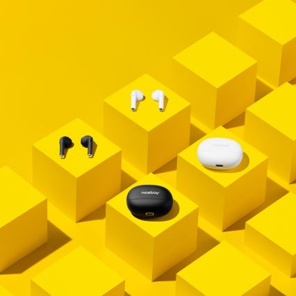 Niceboy Beans 4 - Wireless earphones 300 mAh + 2x 35 mAh IPX4 black