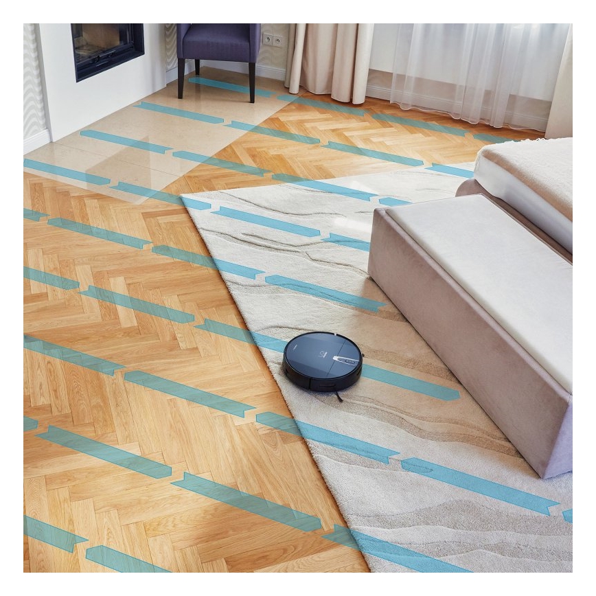 Niceboy ION Charles i4 - Smart robotic vacuum cleaner 2in1 4400 mAh Wi-Fi black + remote control