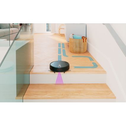 Niceboy ION Charles i4 - Smart robotic vacuum cleaner 2in1 4400 mAh Wi-Fi black + remote control