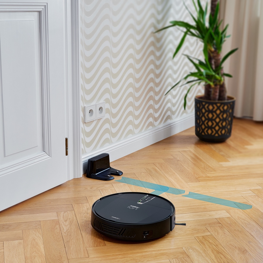 Niceboy ION Charles i4 - Smart robotic vacuum cleaner 2in1 4400 mAh Wi-Fi black + remote control