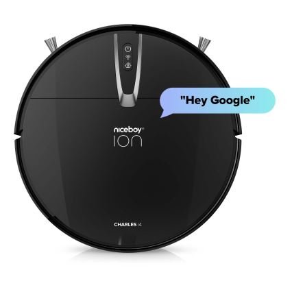 Niceboy ION Charles i4 - Smart robotic vacuum cleaner 2in1 4400 mAh Wi-Fi black + remote control