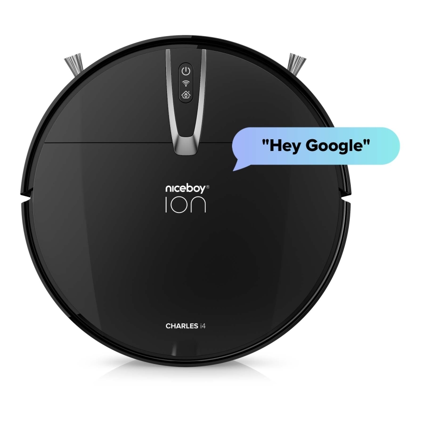 Niceboy ION Charles i4 - Smart robotic vacuum cleaner 2in1 4400 mAh Wi-Fi black + remote control
