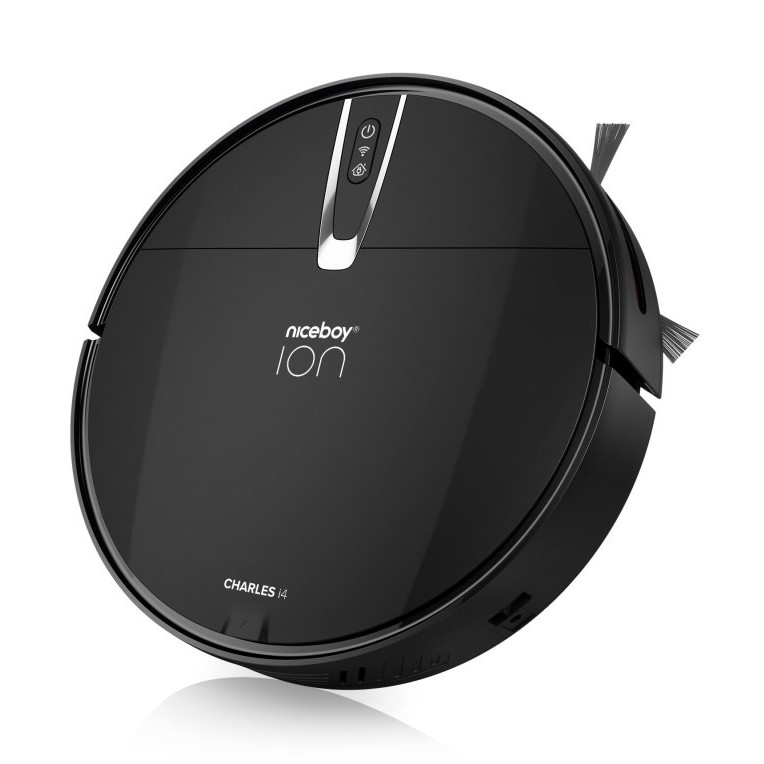 Niceboy ION Charles i4 - Smart robotic vacuum cleaner 2in1 4400 mAh Wi-Fi black + remote control