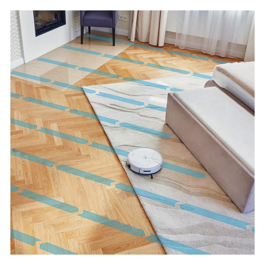 Niceboy ION Charles i4 - Smart robotic vacuum cleaner 2in1 4400 mAh Wi-Fi white + remote control