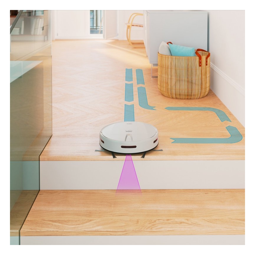 Niceboy ION Charles i4 - Smart robotic vacuum cleaner 2in1 4400 mAh Wi-Fi white + remote control