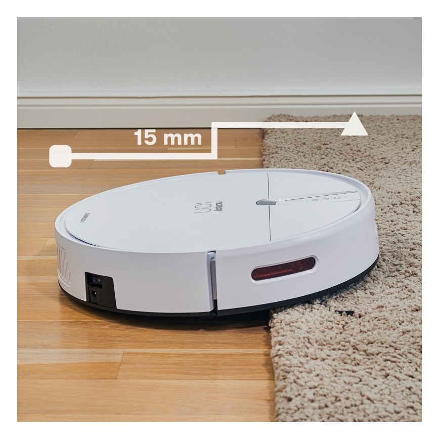 Niceboy ION Charles i4 - Smart robotic vacuum cleaner 2in1 4400 mAh Wi-Fi white + remote control