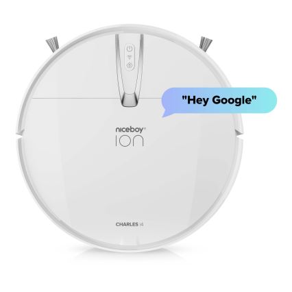 Niceboy ION Charles i4 - Smart robotic vacuum cleaner 2in1 4400 mAh Wi-Fi white + remote control