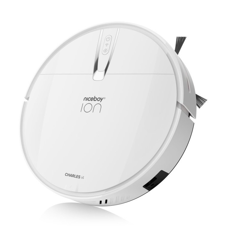 Niceboy ION Charles i4 - Smart robotic vacuum cleaner 2in1 4400 mAh Wi-Fi white + remote control
