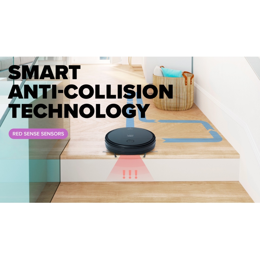 Niceboy ION Charles i6 - Smart robotic vacuum cleaner 2in1 2600 mAh Wi-Fi black