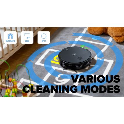Niceboy ION Charles i6 - Smart robotic vacuum cleaner 2in1 2600 mAh Wi-Fi black