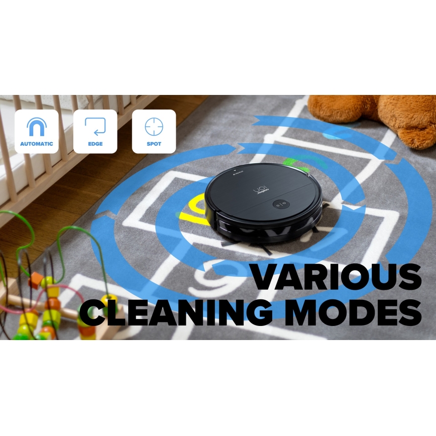 Niceboy ION Charles i6 - Smart robotic vacuum cleaner 2in1 2600 mAh Wi-Fi black