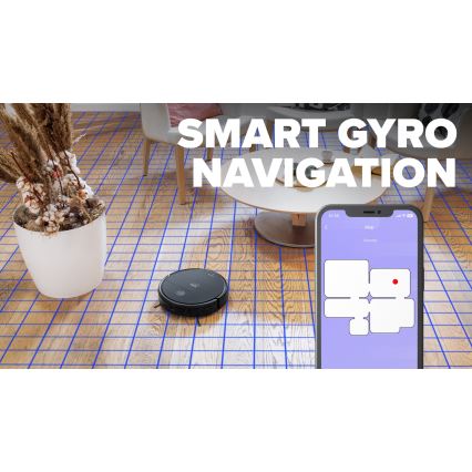 Niceboy ION Charles i6 - Smart robotic vacuum cleaner 2in1 2600 mAh Wi-Fi black