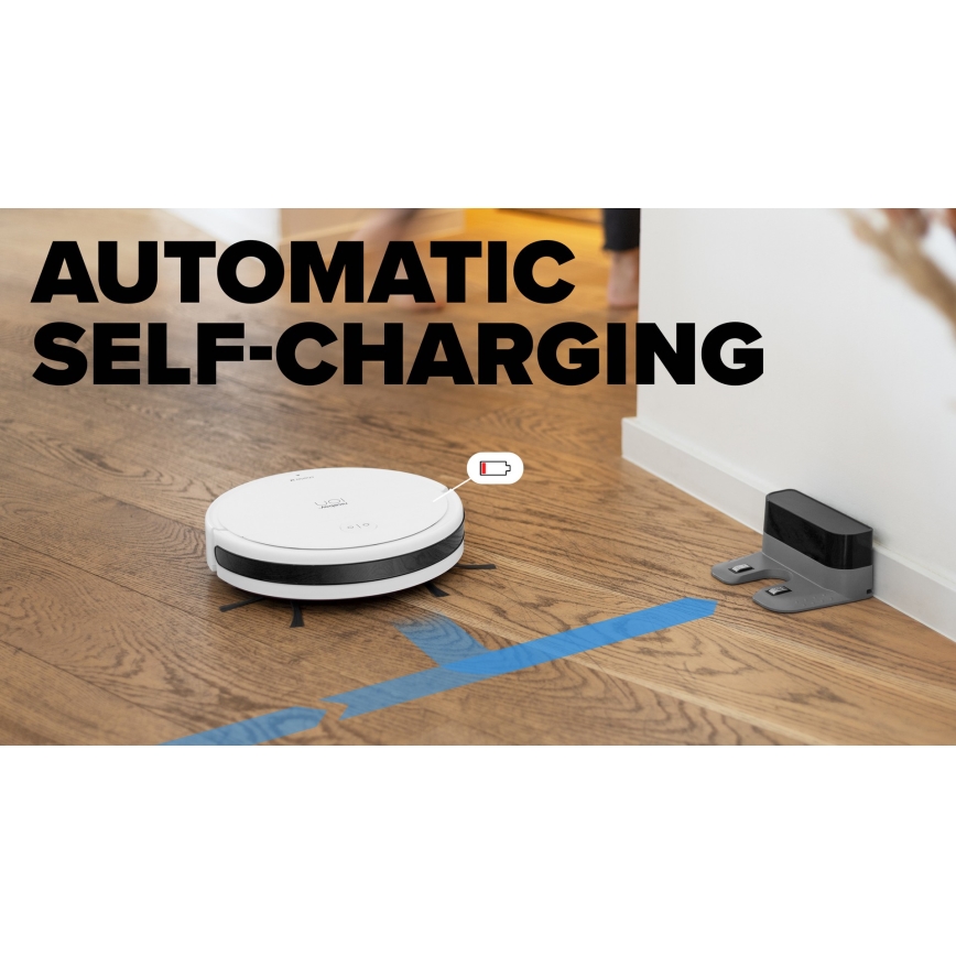 Niceboy ION Charles i6 - Smart robotic vacuum cleaner 2in1 2600 mAh Wi-Fi white
