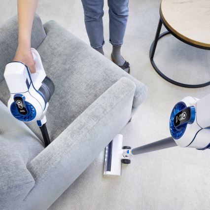 Niceboy ION Hurricane H5 - Cordless stick vacuum cleaner 2in1 150W/2200 mAh white/blue