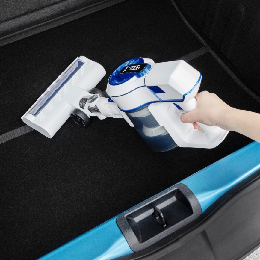 Niceboy ION Hurricane H5 - Cordless stick vacuum cleaner 2in1 150W/2200 mAh white/blue