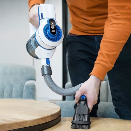 Niceboy ION Hurricane H5 - Cordless stick vacuum cleaner 2in1 150W/2200 mAh white/blue