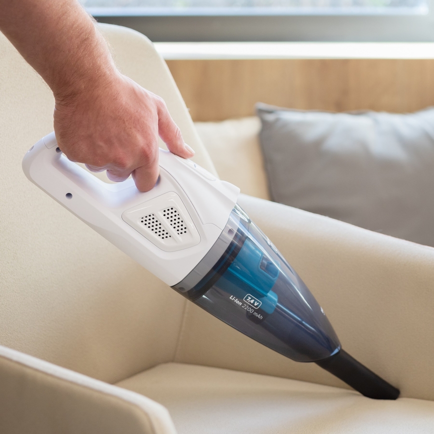 Niceboy ION Hurricane R1 - Rechargeable handheld vacuum cleaner 50W/2200 mAh white/blue