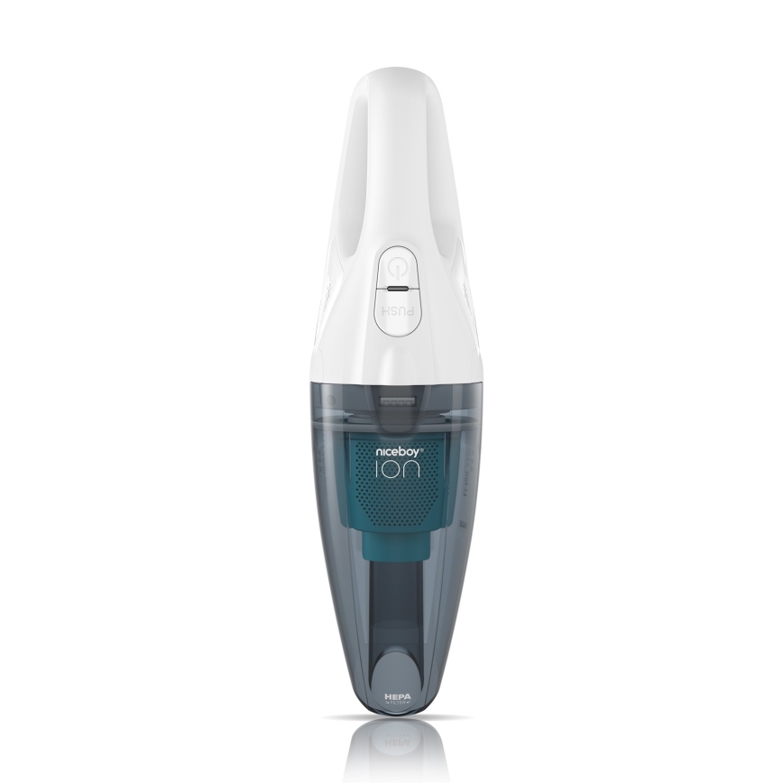 Niceboy ION Hurricane R1 - Rechargeable handheld vacuum cleaner 50W/2200 mAh white/blue